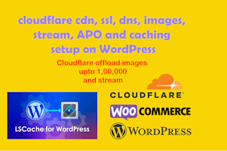 complete cloudflare cdn, ssl, dns, images, stream and caching setup on wordpress