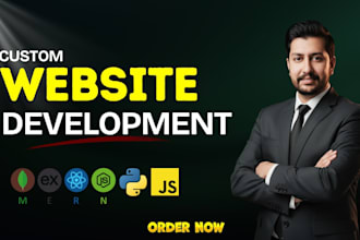 do custom website development as full stack developer, front end, backend dev