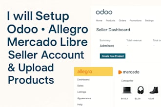 setup odoo allegro mercado libre zalando seller account upload product listing