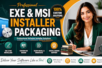 create professional exe msi installer packages custom gui
