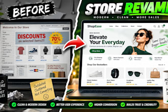 redesign and revamp your existing shopify store