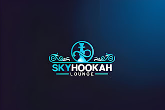 design creative bar, club, hookah, bartendar, lounge, nightclub and drinks logo