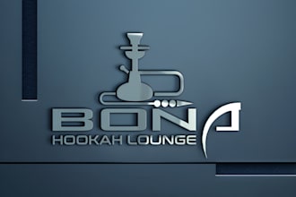 design modern bar, hookah, lounge, club, drinks and nightclub logo