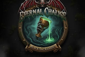 design a chaotic horrorcore style logo