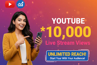 do organic youtube live stream video promotion, add views