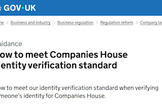 verify your identity to companies house