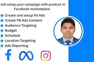 setup fb ads campaign, ads design, meta ads, dropshipping, facebook marketplace