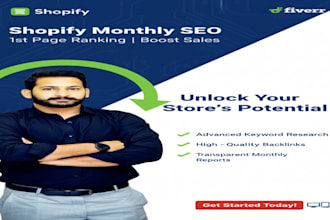 do complete shopify monthly SEO for 1st page ranking and sales