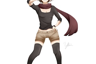 draw character illustration with my anime artstyle