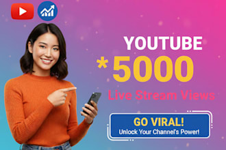 do organic youtube live stream video promotion, add views