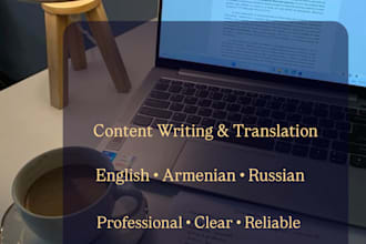 write articles, translate texts and create PR content
