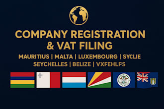 register your company and handle vat filing in mauritius, malta, luxembourg hk