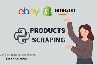 do product scraping from amazon, shopify or any other ecommerce site