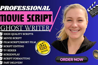 be your professional screenplay movie script and TV series ad script and writer