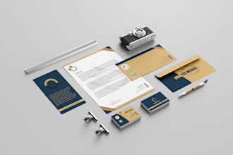 do business logo design and branding kit with brand identity
