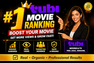 do organic tubi movie promotion to increase movie viewers and ranking