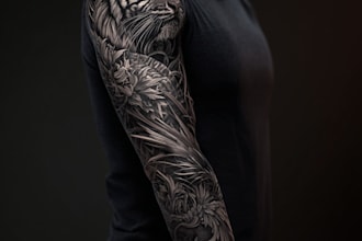 make a custom tattoo sleeve concept for your arm or leg