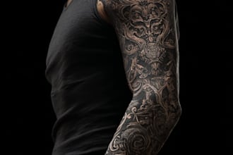illustrate a professional half or full sleeve tattoo design