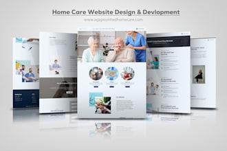 design a professional medical, healthcare, dental clinic, home care website