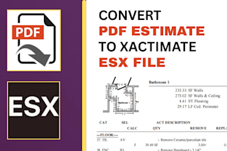 convert PDF to xactimate esx file fast
