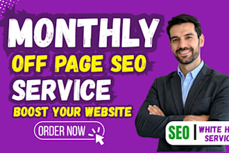 high quality white hat backlink and monthly off page SEO to boost google ranking