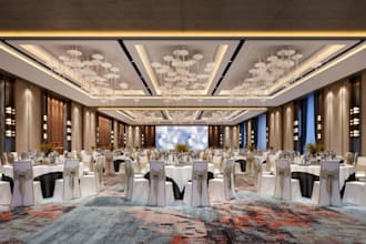 decorate wedding hall interior, event hall, event center and virtual staging