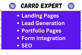 be your carrd website expert carrd landing page design expert