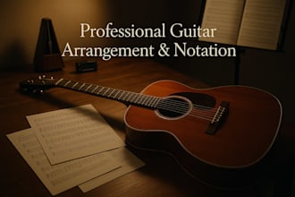 provide guitar arrangement, solo scoring, and sheet music for your session