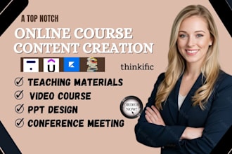 create online course video creation, teaching material, conference meeting, ppt