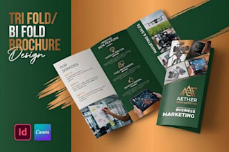 design or redesign leaflet design, leaflet, trifold design, trifold brochure