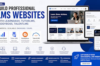 build lms website with leardash, tutorlms, buddyboss, talentlms