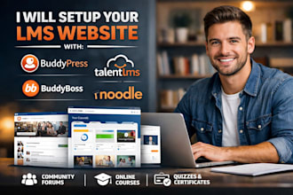 setup lms website with buddypress, talentlms, buddyboss, and moodle