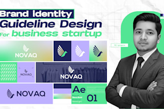 design brand identity guideline for startup business