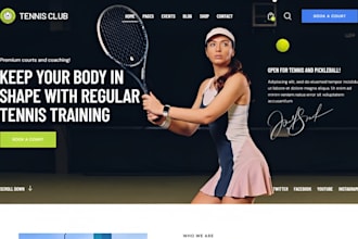design wix tennis website sports coach academy website pickleball club site