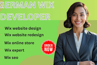 design wix, wix website redesign, german wix website, wix booking landing page