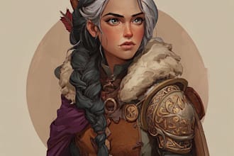 illustrate your d and d character portrait