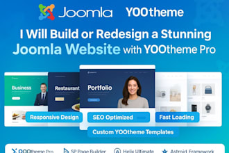 joomla website redesign, migrate wordpress,homey yootheme pro joomla template