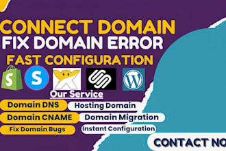 connect domain, transfer or fix domain dns to shopify redesign, wix