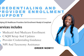 do credentialing and provider enrollment for US healthcare providers