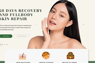 design skincare website squarespace beauty spa website anti aging wellness site