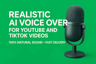 realistic ai voice over for youtube and tiktok videos