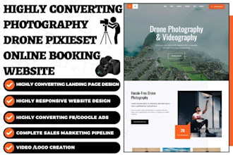 generate photography business portfolio leads drone pixieset online booking site