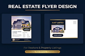 design professional real estate flyers and postcards for realtors