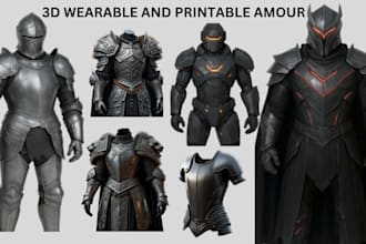 sculpt custom 3d cosplay armor wearable armor 3d helmet and printable 3d armor