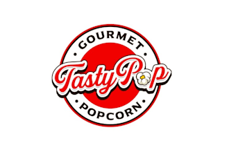 design gourmet popcorn flavors logo