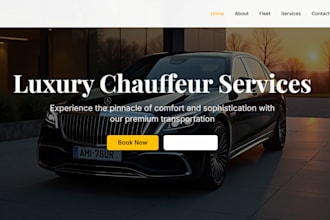 design a luxury chauffeur, limo or private car hire website with online booking
