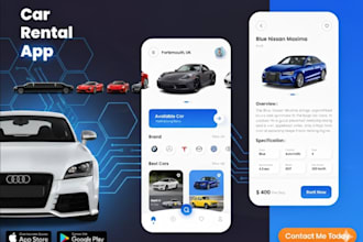 build car rental app, mechanic booking app, ride sharing app, car wash app