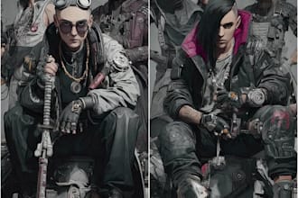 create cyberpunk character art