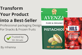 design premium packaging for your frozen fruits and nuts that sells