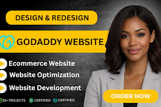 build godaddy website design redesign godaddy business website development